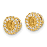 14k 3/8 carat Lab Grown Diamond VS/SI+ G+ for 4.25 mm Earring Jacket